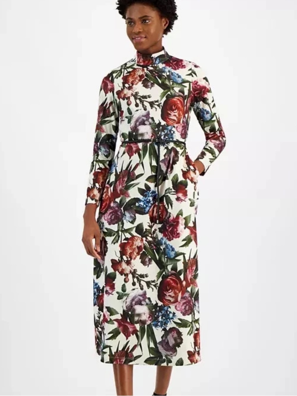 Anne Klein Floral Midi Dress